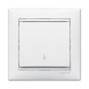   Legrand Valena egypólusú nyomó lámpajellel, elefántcsont - 774312