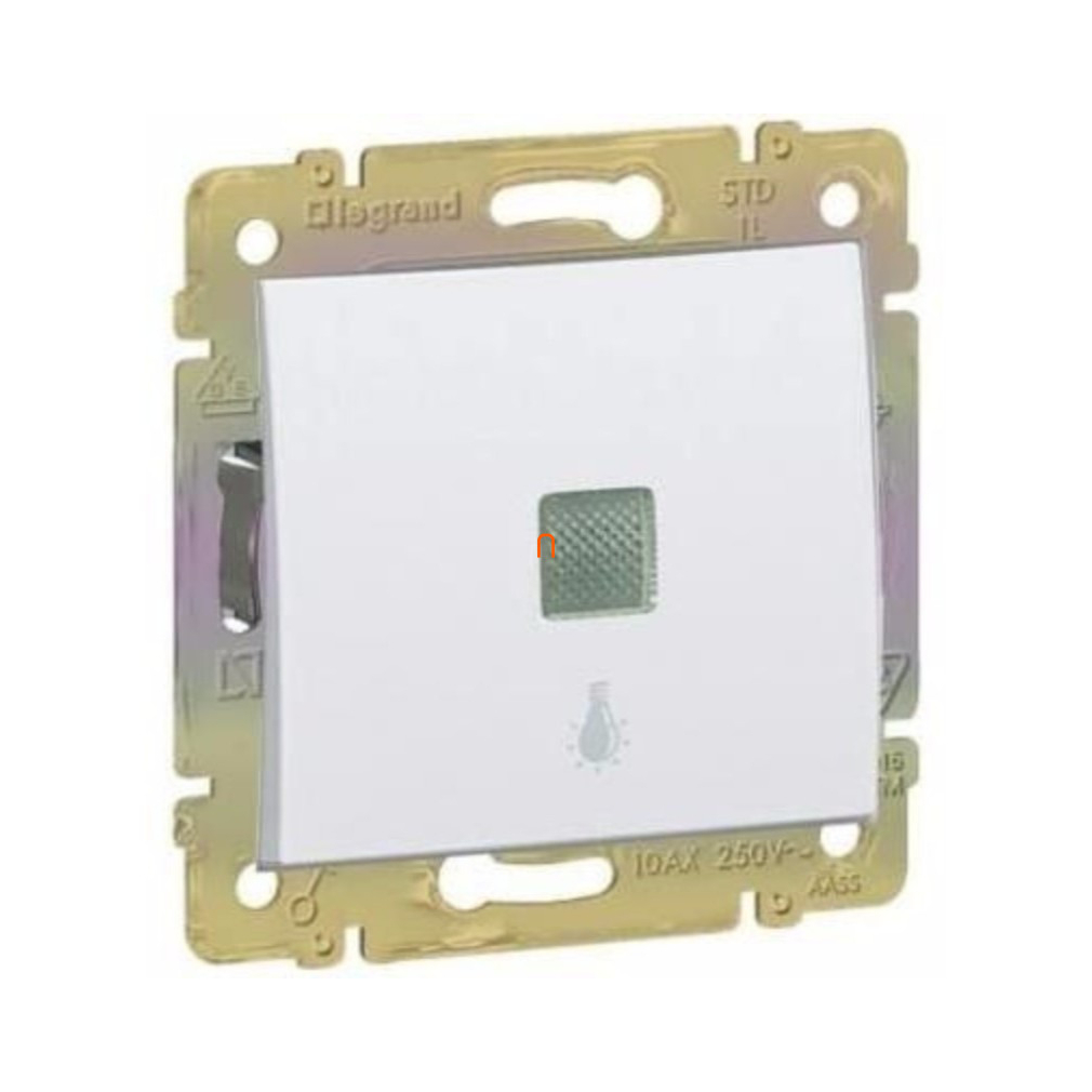Legrand Valena N101 csengőjeles nyomó, jelzőfénnyel 12V fehér (774415)