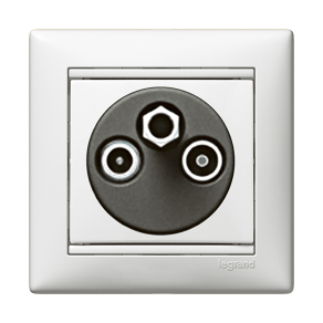   Legrand Valena TV-RD-SAT antenna-csatlakozóaljzat végzáró, 1, 5dB fehér - 774435