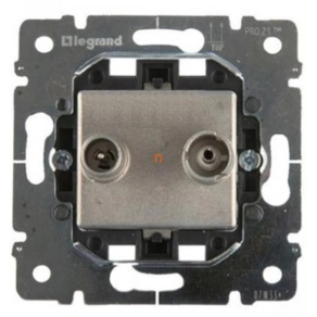   Legrand Galea Life TV-RD aljzat mechanizmus, átmenő, 14 dB - 775788