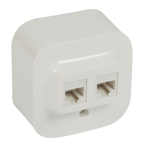   Legrand Forix IP20 falon kívüli 2x RJ45 Cat. 5e UTP fehér - 782428