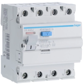 Fi-relé 4p 40A 100mA Hager CE440J