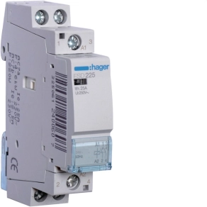   Moduláris kontaktor 25A, 2 Záró érintkező, 24V AC 50 Hz, ESD225 Hager