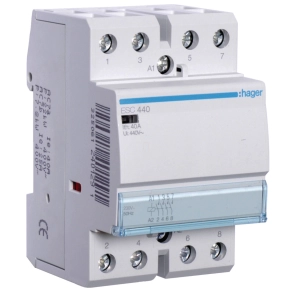 HAGER ESC440 Mágneskapcsoló, 4Z, 40A, 230V AC, moduláris