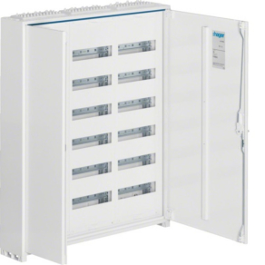   Hager FWB63 Univers mezős elo., falon kív.,maszkolt, IP44, 216M, N+PE,II.év.o. 950x800x161mm