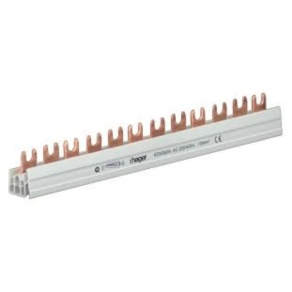   HAGER KDN363A Fázissín 4db 3P készülék részére, 10mm2, 12M, 210mm