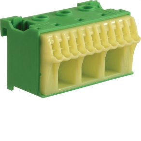  PE-sorkapocs, QuickConnect, z-s, 14 csatlakozás, zöld-sárga , Hager, KN14E