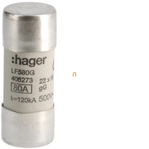   HAGER LF580G Hengeres olvadóbiztosítóbetét, 22x58 mm, gG, 80 A