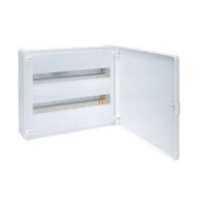   Kiselosztó falonkívüli 2soros, 36 modulos teli ajtóval IP40 PE/N sínnel HAGER Golf VS218PD