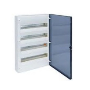   Kiselosztó falonkívüli 4soros, 72 modulos átlátszó ajtóval IP40 PE/N sínnel HAGER Golf VS418TD