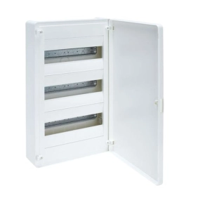   Kiselosztó falonkívüli 3soros, 36 modulos teli ajtóval IP40 PE/N sínnel HAGER Golf VS312PD