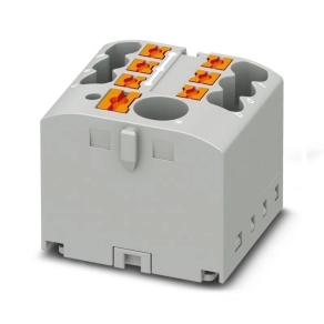   Elosztóblokk PTFIX 6/ 6X2,5-G BU, 0,5-10mm2, 41/24 A 690 V ragasztható, rugós csatlakozás, 3273460