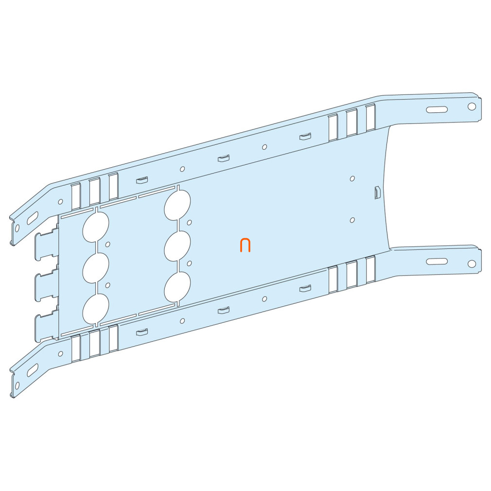 Prisma Plus Szerelőlap NS630, vízszintes, rögzített, billenőkaros 03451 Schneider