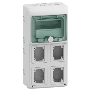   Schneider Electric Mureva Enclosure - 13179 -(Kaedra) Kiselosztó, átlátszó ajtó, 1x8 modul+4 nyílás