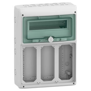 Schneider Electric Mureva Enclosure - 13187 - (Kaedra) Kiselosztó, átlátszó ajtó, 1x12 modul+3 nyílás