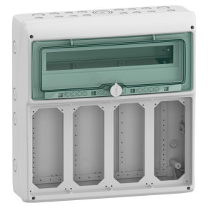   Schneider Electric Mureva Enclosure - 13188 - (Kaedra) Kiselosztó, átlátszó ajtó, 1x18 modul+4 nyílás
