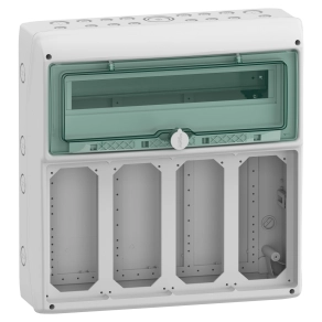 Schneider Electric Mureva Enclosure - 13188 - (Kaedra) Kiselosztó, átlátszó ajtó, 1x18 modul+4 nyílás