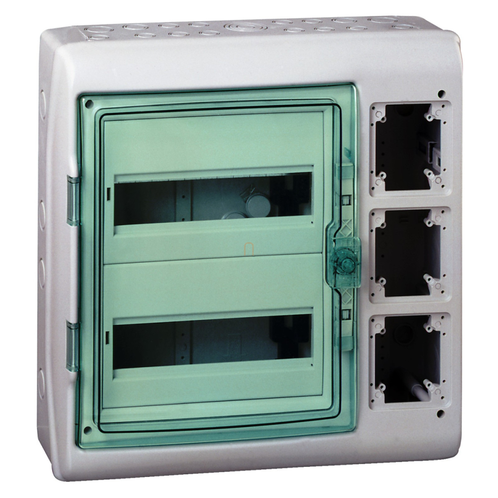 Kaedra Kiselosztó illesztődobozzal, átlátszó ajtó, falon kívüli, 2x12 modul+3 nyílás, IP65 13439 Schneider