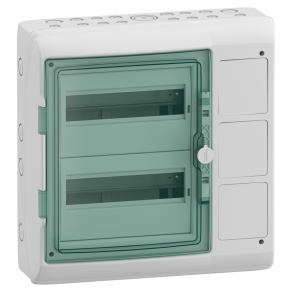   Schneider Electric Mureva Enclosure - 13439 - (Kaedra) Kiselosztó illesztődobozzal, átlátszó ajtó, 2x12 modul+3 nyílás