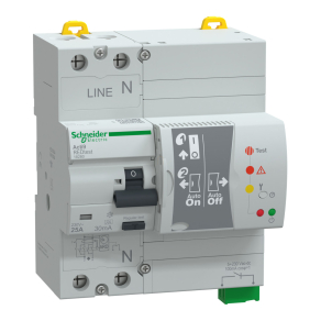   Schneider Electric Acti9 REDtest - 18280 - áram-védőkapcsoló, A osztály, 2P, 25A, 30mA