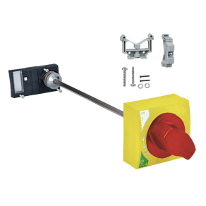   Schneider Electric Acti9 NG125 - 19089 - rotációs hajtókar, hosszabbított biztonsági hajtás, piros - sárga