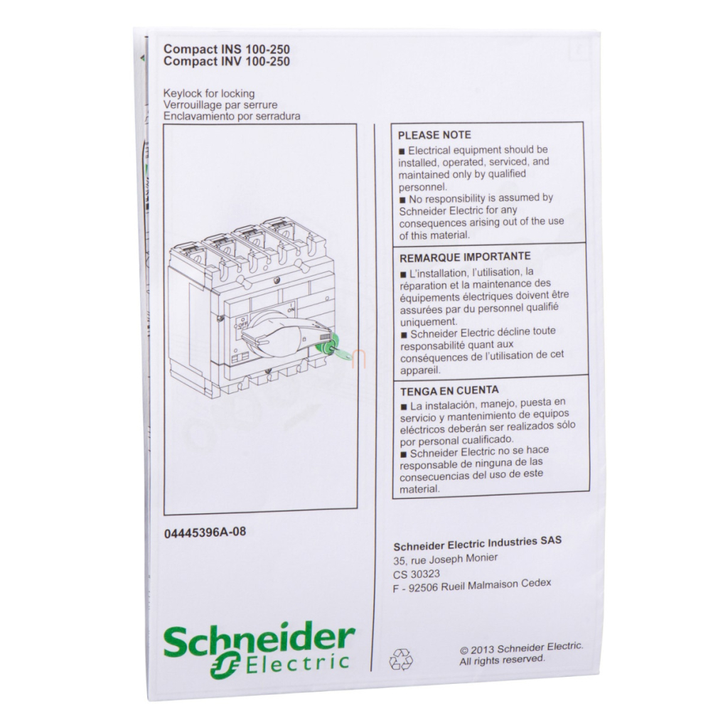 Reteszelés 1-3 lakattal ki helyzet INS 31087 Schneider
