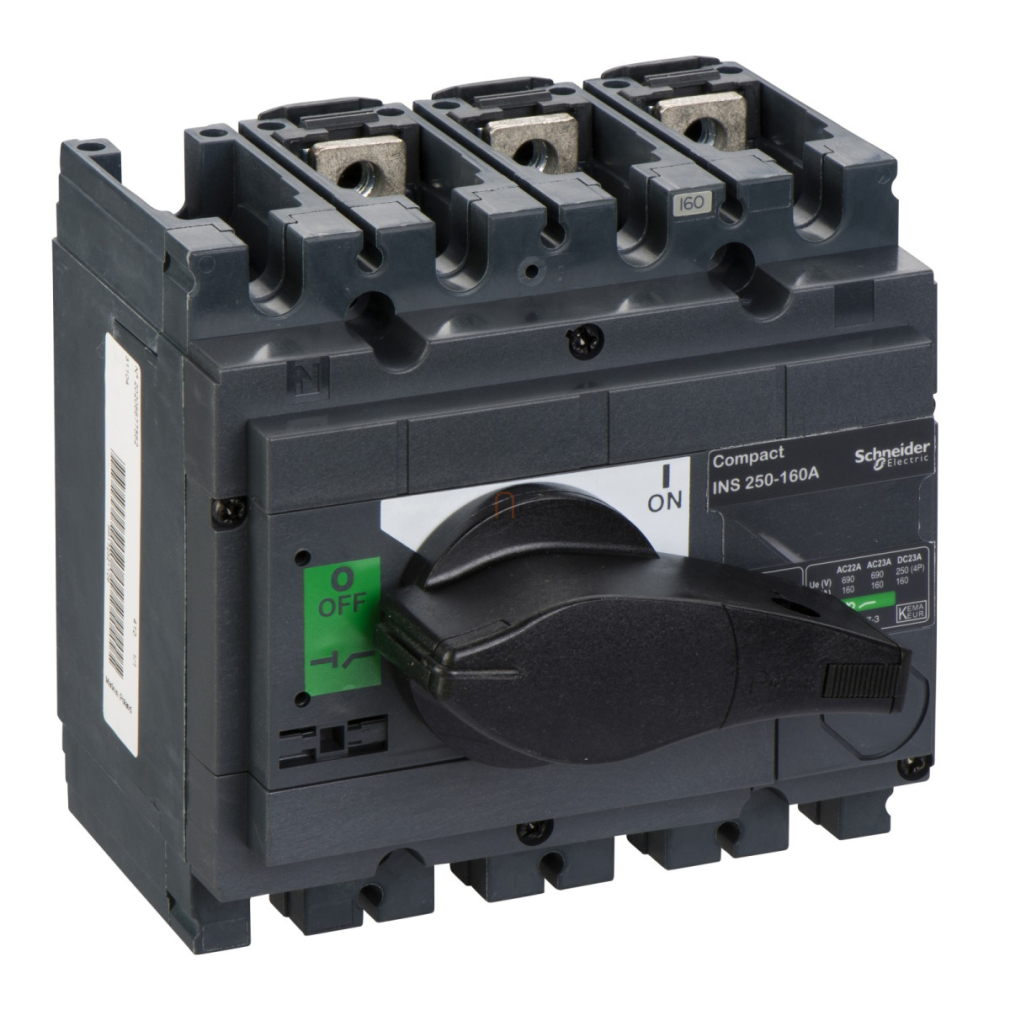 Interpact INS250-160A 3P fekete kapcsolókarral 31104 Schneider