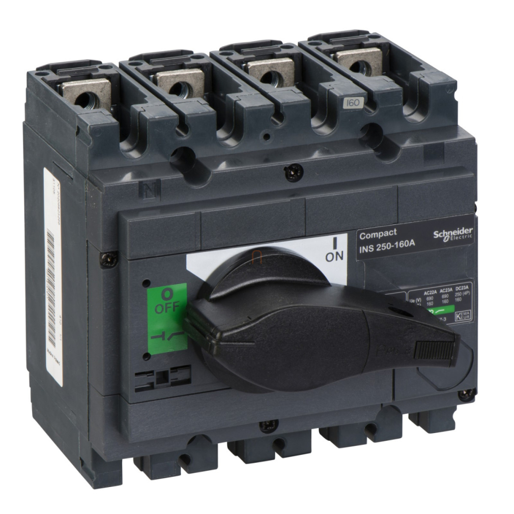 Interpact INS250 4P fekete kapcsolókarral 31105 Schneider