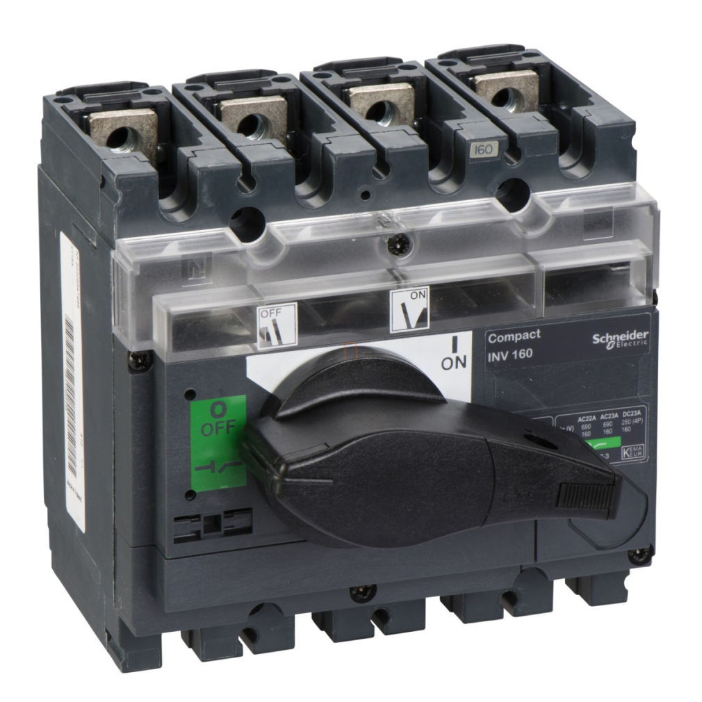 Interpact INV160 4P fekete kapcsolókarral 31165 Schneider