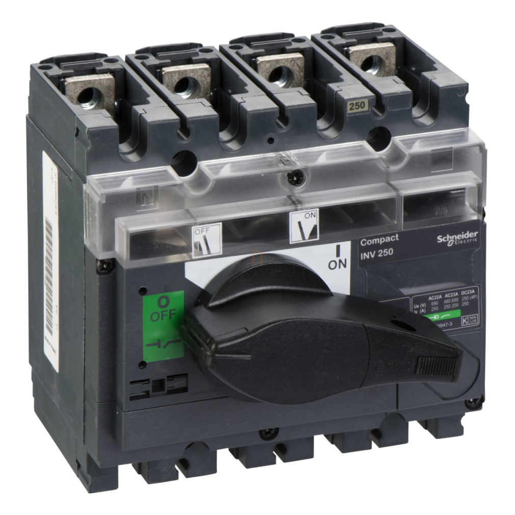 Interpact INV250 4P fekete kapcsolókarral 31167 Schneider