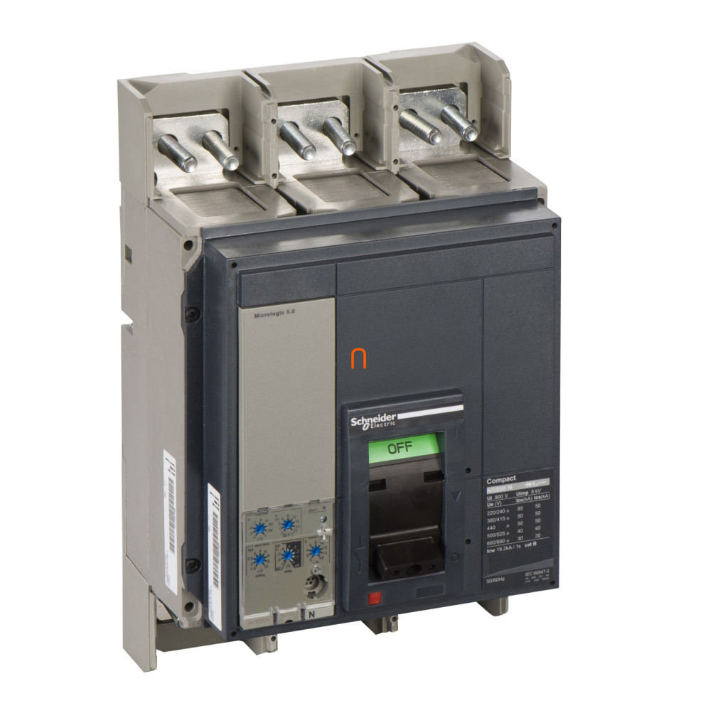 NS 800 N 3P fix kézi vezérlésű készülék mellső csatlakozás Micrologic 5.0 33552 Schneider