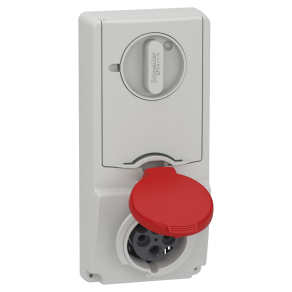   Schneider Electric Kaedra Box - 82135 - Mureva PK (Unika) Panelre szerelhető, reteszelhető aljzat, 3P+F, 6h, 16A, 415V, IP44, olvadóbiztosítós