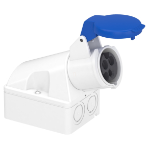   Schneider Electric Kaedra Box - 83104 - Mureva PK (Pratika) Falra szerelhető aljzat hátlappal, 2P+F, 6h, 16A, 250V, IP44, csavaros