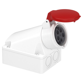   Schneider Electric Kaedra Box - 83109 - Mureva PK (Pratika) Falra szerelhető aljzat hátlappal, 3P+N+F, 6h, 16A, 415V, IP44, csavaros