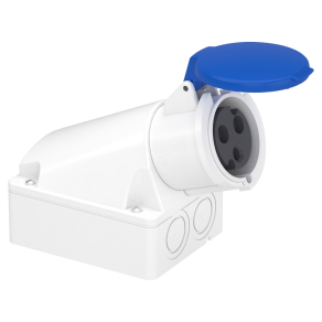   Schneider Electric Kaedra Box - 83116 - Mureva PK (Pratika) Falra szerelhető aljzat hátlappal, 2P+F, 6h, 32A, 250V, IP44, csavaros