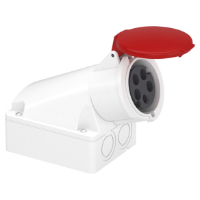   Schneider Electric Kaedra Box - 83121 - Mureva PK (Pratika) Falra szerelhető aljzat hátlappal, 3P+N+F, 6h, 32A, 415V, IP44, csavaros