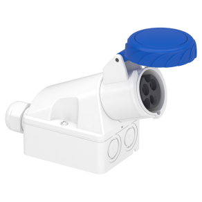   Schneider Electric Kaedra Box - 83154 - Mureva PK (Pratika) Falra szerelhető aljzat hátlappal, 2P+F, 6h, 16A, 250V, IP67, csavaros