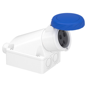   Schneider Electric Kaedra Box - 83166 - Mureva PK (Pratika) Falra szerelhető aljzat hátlappal, 2P+F, 6h, 32A, 250V, IP67, csavaros