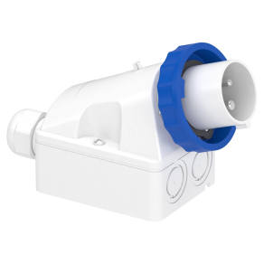   Schneider Electric Kaedra Box - 83554 - Mureva PK (Pratika) Falra szerelhető villa hátlappal, 2P+F, 6h, 16A, 250V, IP67, csavaros