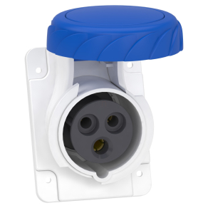   Schneider Electric Canalis - PKY16F723 Mureva PK (Pratika) Panelre szerelhető döntött aljzat, 2P+F, 6h, 16A, 250V, IP67, gyorscsatlakozás