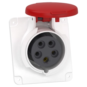 Schneider Electric PratiKa - PKF16F435 - Mureva PK (Pratika) Panelre szerelhető döntött aljzat, 3P+N+F, 6h, 16A, 415V, IP44, csavaros