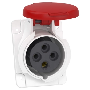 Schneider Electric PratiKa - PKF16F434 - Mureva PK (Pratika) Panelre szerelhető döntött aljzat, 3P+F, 6h, 16A, 415V, IP44, csavaros