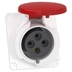 Schneider Electric PratiKa - PKF32F434 - Mureva PK (Pratika) Panelre szerelhető döntött aljzat, 3P+F, 6h, 32A, 415V, IP44, csavaros