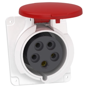Schneider Electric PratiKa - PKF32F435 - Mureva PK (Pratika) Panelre szerelhető döntött aljzat, 3P+N+F, 6h, 32A, 415V, IP44, csavaros