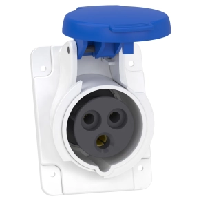Schneider Electric PratiKa - PKF16F423 - Mureva PK (Pratika) Panelre szerelhető döntött aljzat, 2P+F, 6h, 16A, 250V, IP44, csavaros