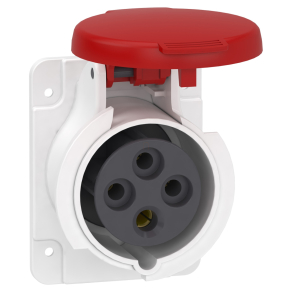   Schneider Electric PratiKa - PKF16G434 - Mureva PK (Pratika) Panelre szerelhető egyenes aljzat, 3P+F, 6h, 16A, 415V, IP44, csavaros