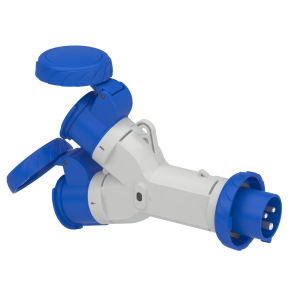   Schneider Electric Kaedra Box - PKZM703 - Mureva PK (Pratika) Elosztó adapter, 1 villa-2 aljzat, 2P+F, 16A, 250V, IP67