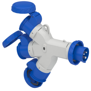   Schneider Electric Kaedra Box - PKZM709 - Mureva PK (Pratika) Elosztó adapter, 1 villa-3 aljzat, 2P+F, 16A, 250V, IP67