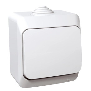 Schneider Electric Cedar Plus - WDE000511 - Egypólusú nyomó, IP44, fehér (101N)