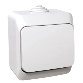Schneider Electric Cedar Plus - WDE000510 - Egypólusú kapcsoló, IP44, fehér (101)